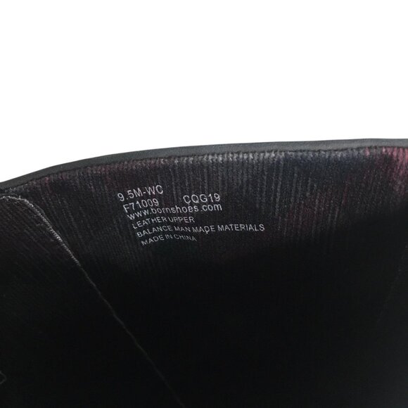 Born Boots Womens Size 9.5 Black Leather Knee High Wide Calf Riding Zip F71009 - Picture 3 of 13